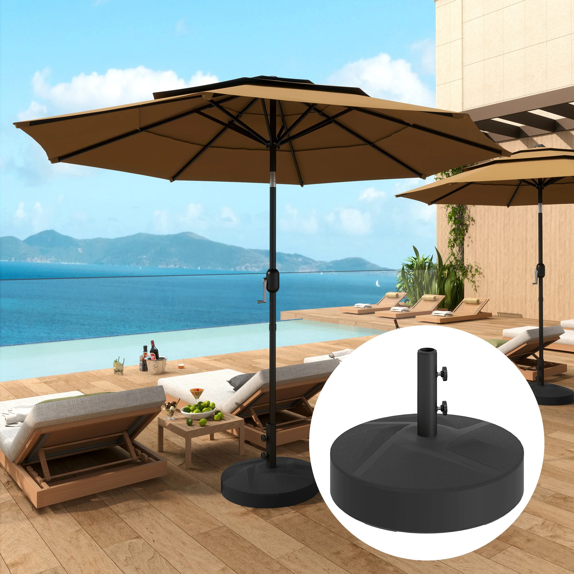 Outsunny 401V00 Patio Umbrella Base