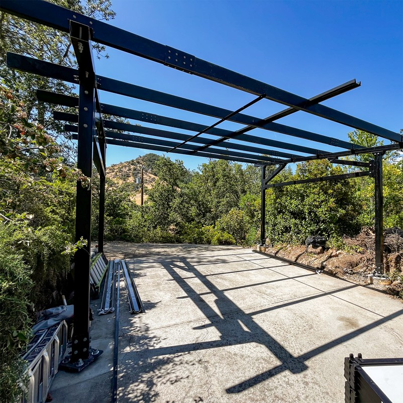 ChikoUSA 11 x 23 Foot Premier Solar Panel Rack Carport - 1 Car