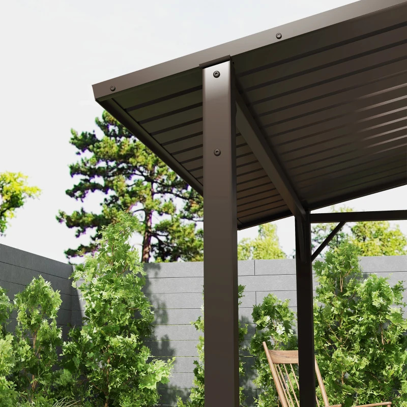 Outsunny 8 x 5 Foot Outdoor Grill Gazebo with Cup Holders