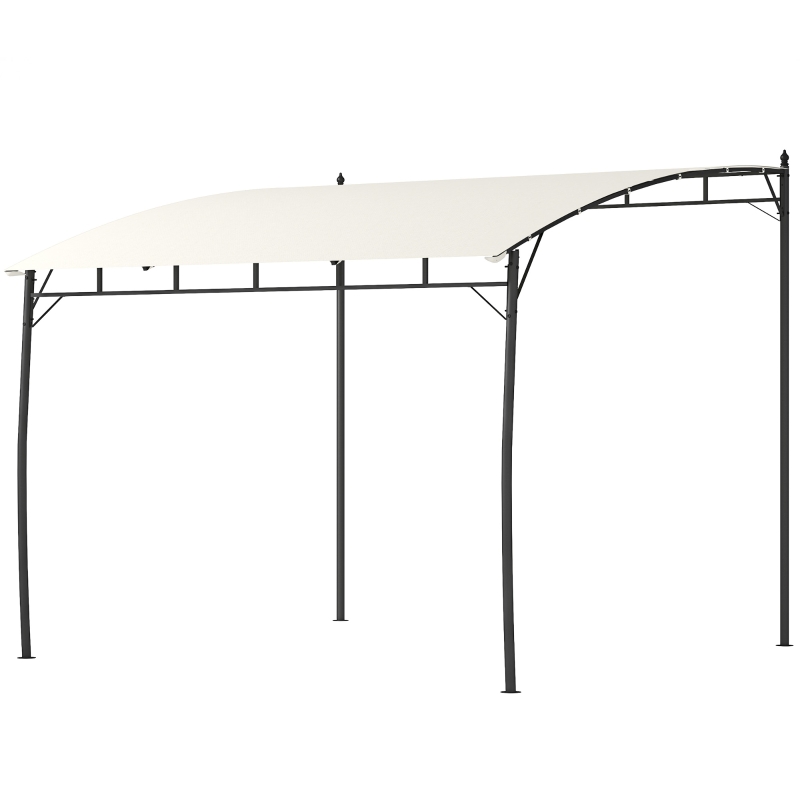 Outsunny 10 x 10 Foot Retractable Metal Frame Pergola Canopy