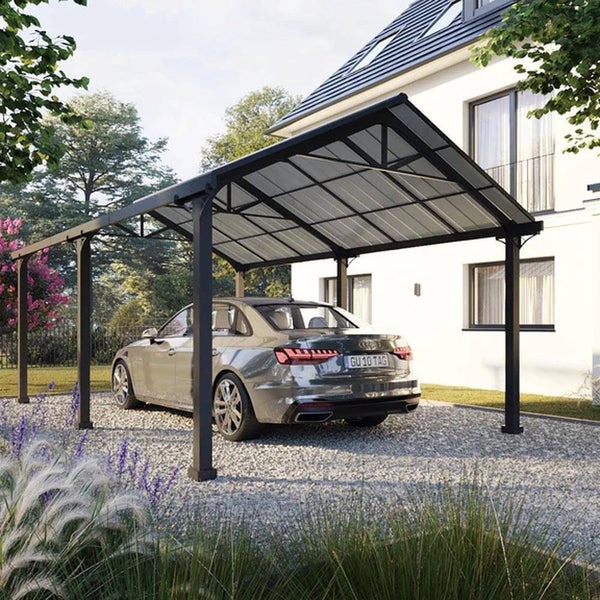 Sunjoy 20 x 12 Foot Pritchard Gable Roof Steel Carport