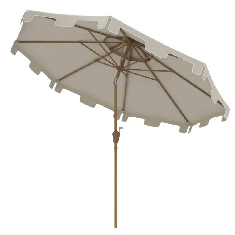Outsunny 8 4/5 Foot Patio Umbrella with Push Button Tilt and Crank