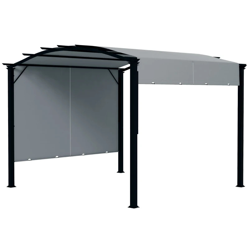 Outsunny 11 x 11 Foot Outdoor Retractable Pergola Canopy