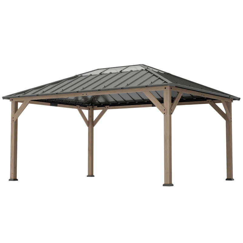 Outsunny Foot 761V00LG Hardtop Gazebo with Galvanized Steel Roof