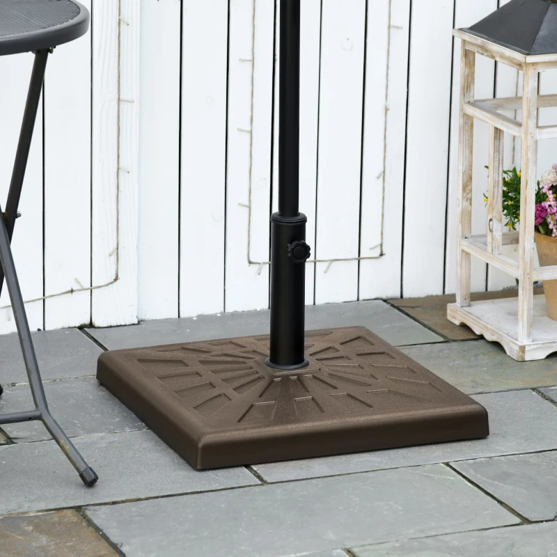 Outsunny 20 Inch Square Resin Outdoor Umbrella Base