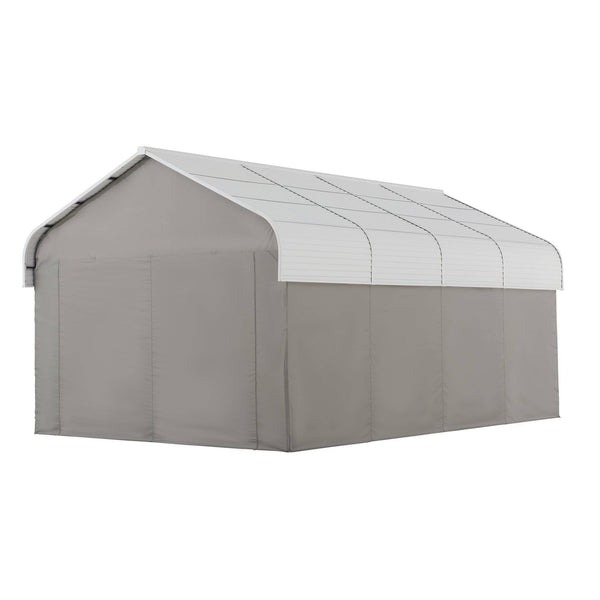 Sunjoy 20 x 12 Foot Rockland Heavy-Duty Metal Carport