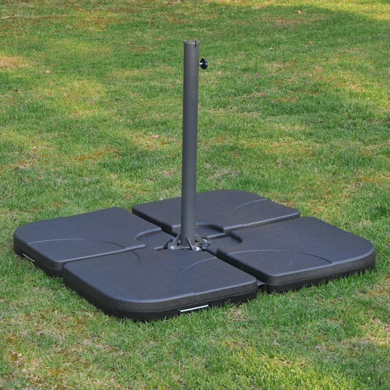 Outsunny 21 Inch 4-Piece Base Stand for Offset Cantilever Umbrellas