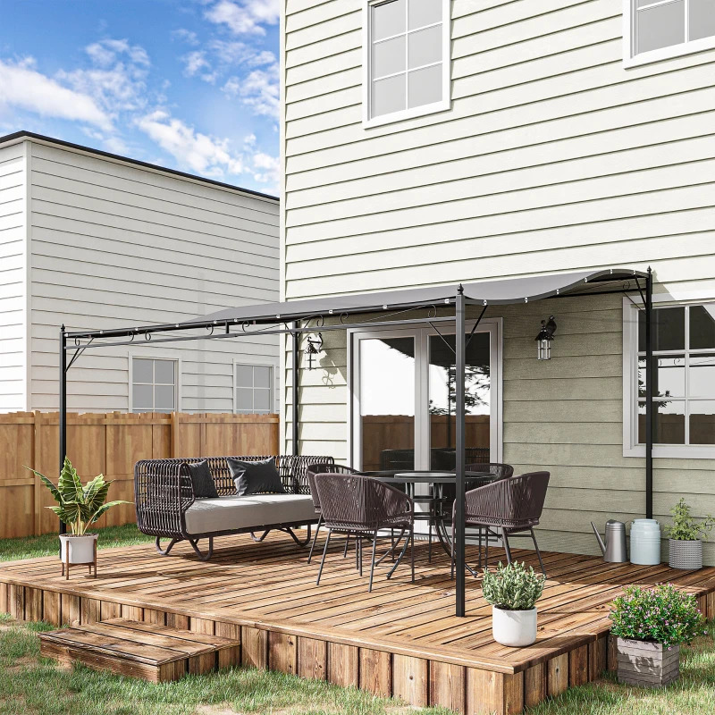 Outsunny 10 x 13 Foot Steel Outdoor Pergola