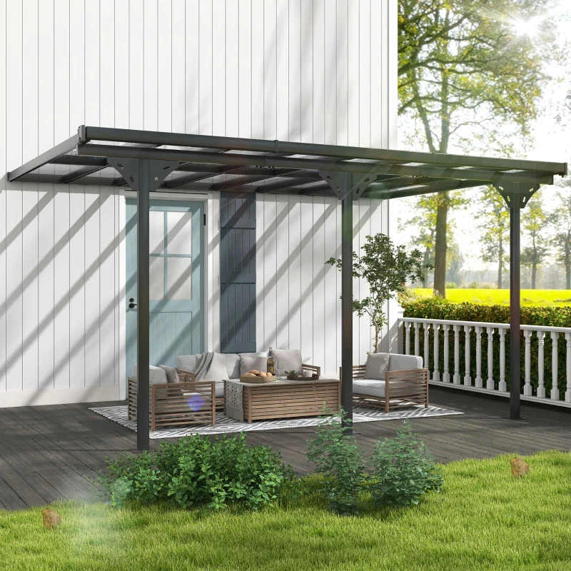 Outsunny 12 x 15 Foot Aluminum Polycarbonate Pergola