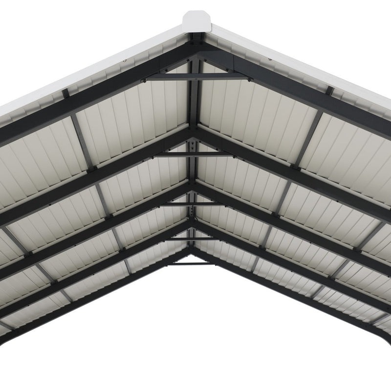 Sunjoy 20 x 12 Foot Rockland Heavy-Duty Metal Carport