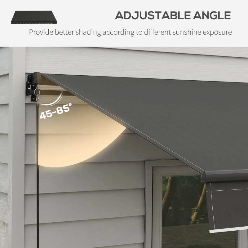 Outsunny 12 x 10 Foot Retractable Sunshade Awning