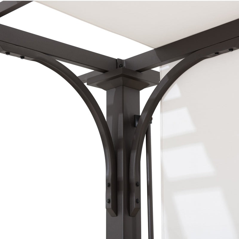 Sunjoy 10 x 10 Foot Classic Steel Pergola with Adjustable Shade