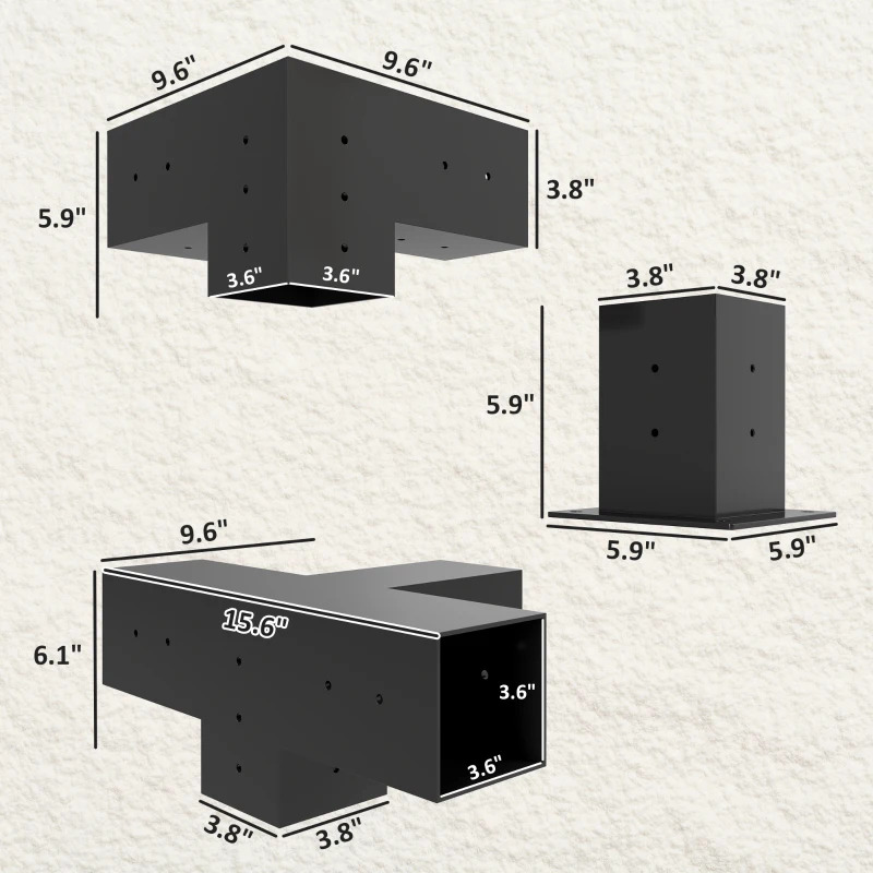Outsunny 12 Piece DIY Pergola Kit