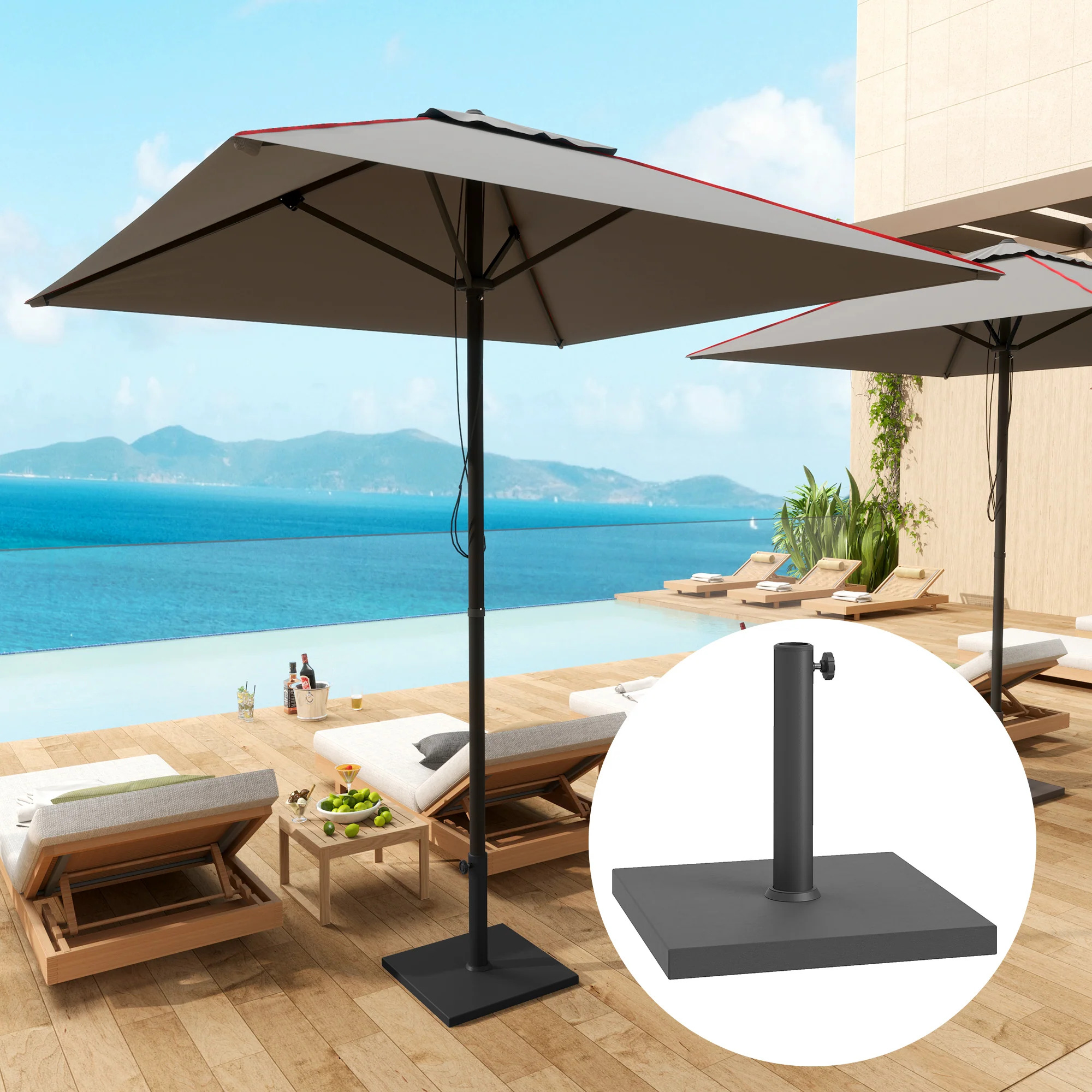 Outsunny Square 411V00 Patio Umbrella Base