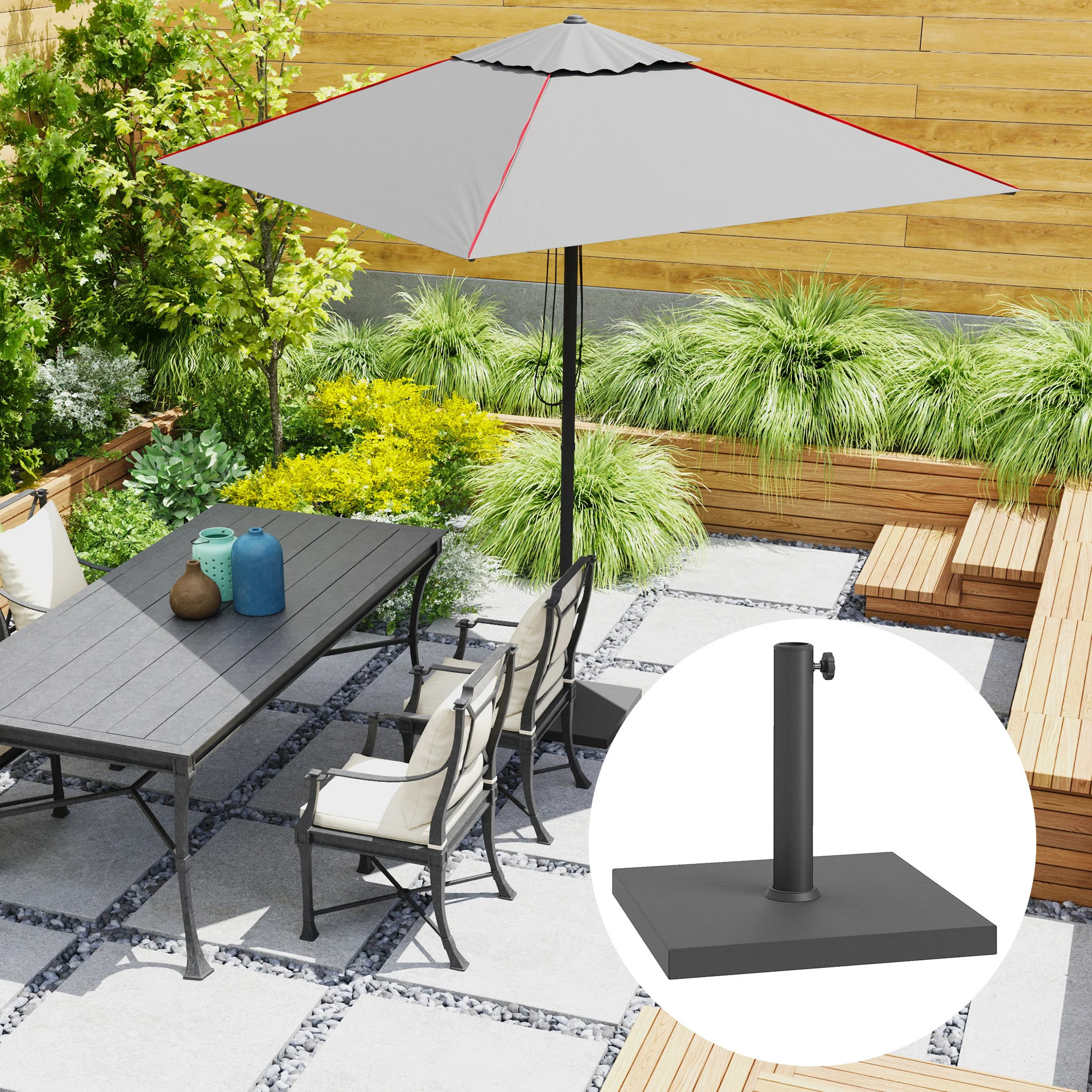 Outsunny Square 411V00 Patio Umbrella Base
