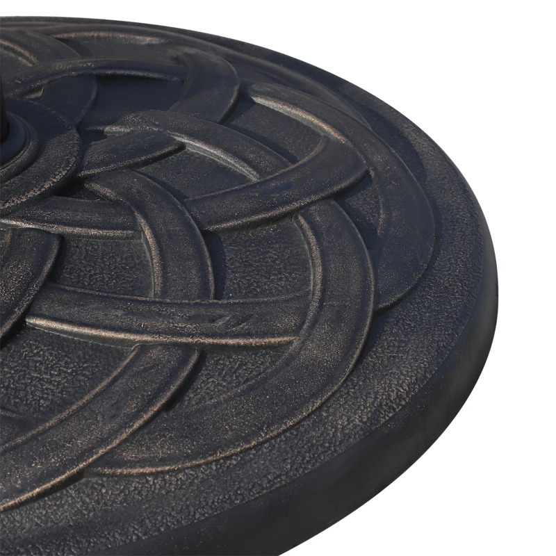 Outsunny 42 Pound Decorative Round Bronze Resin Umbrella Stand Base