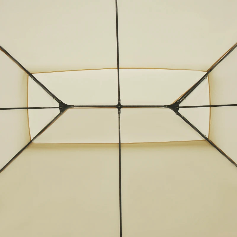 Outsunny 10 x 13 Foot Cream White Patio Gazebo with Curtain Walls