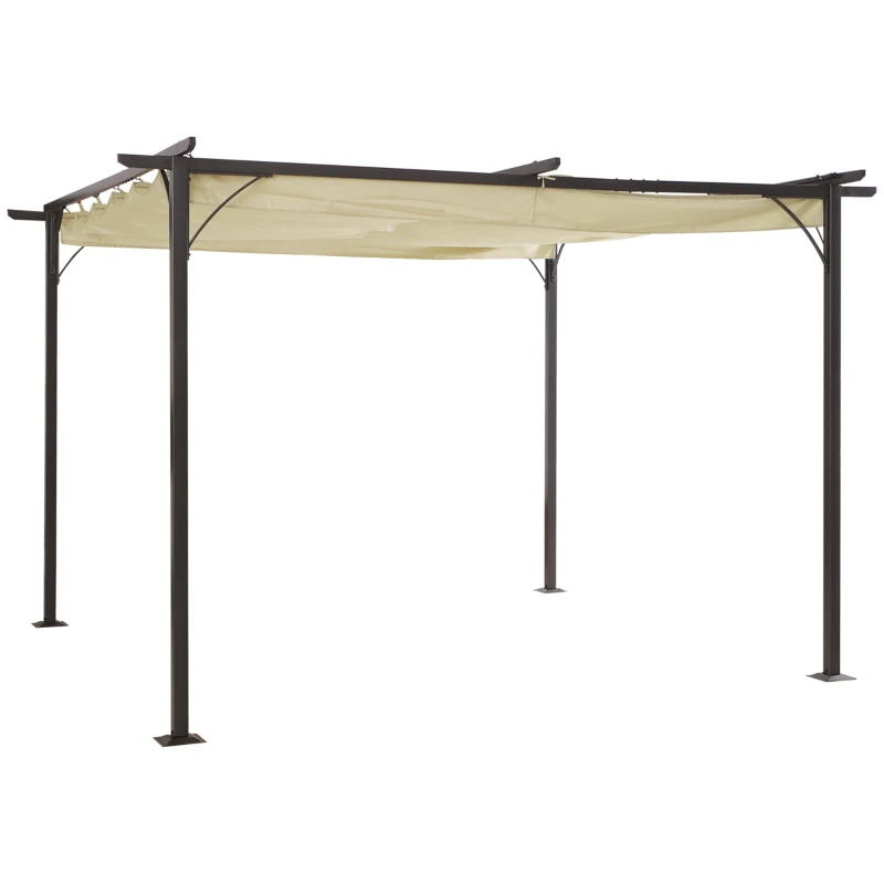 Outsunny 11 1/2 x 11 1/2 Foot Outdoor Retractable Pergola