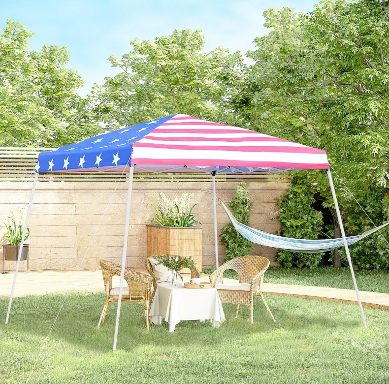 Outsunny 10 x 10 Foot Slant Leg Pop Up Canopy Tent