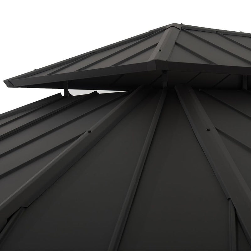 Sunjoy 11 x 13 Foot Octagonal Rockwood Steel Gazebo