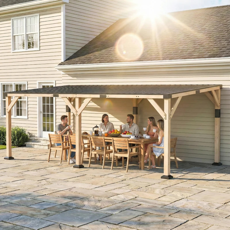Outsunny 10 x 20 Foot Wooden Pergola