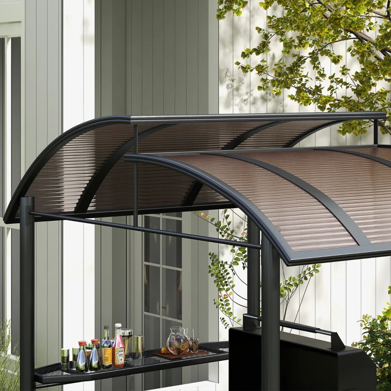 Outsunny 8 x 5 Foot Outdoor Grill Gazebo with Vented PC Roof