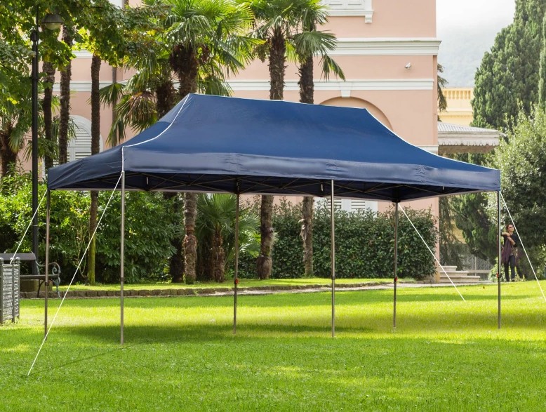 Outsunny 10 x 20 Foot Pop Up Canopy Tent with Sidewalls