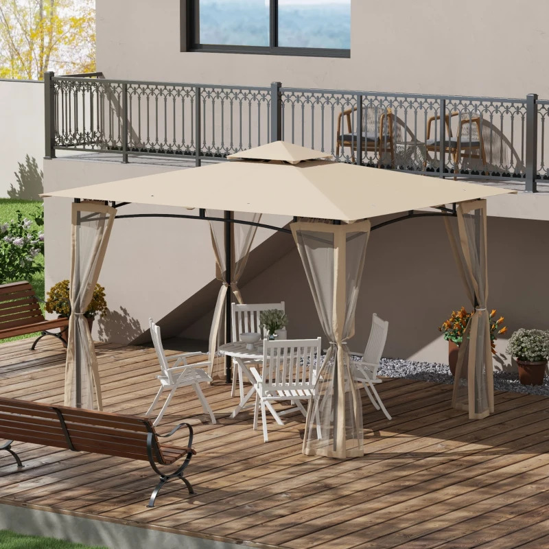 Outsunny 10 x 12 Foot 446V00 Outdoor Gazebo with Netting