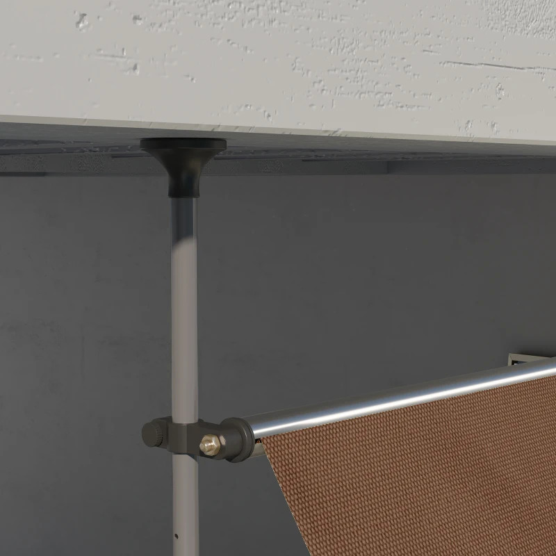 Outsunny 10 x 4 Foot Tension-Mount Manual Retractable Door or Window Awning