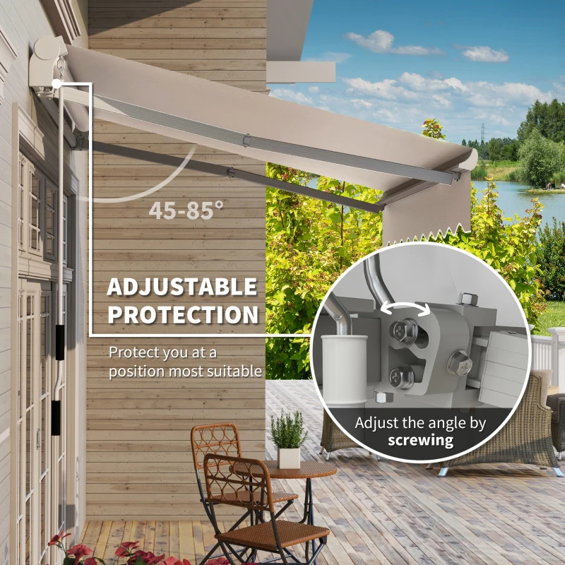 Outsunny 8 x 7 Foot Retractable Sunshade Awning