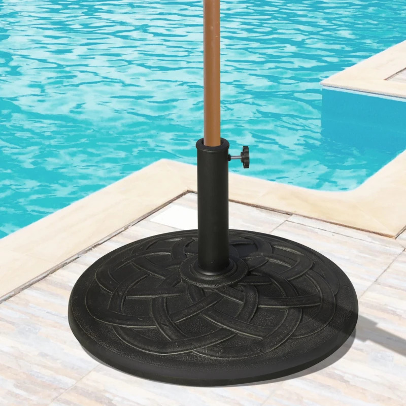 Outsunny 42 Pound Decorative Round Bronze Resin Umbrella Stand Base