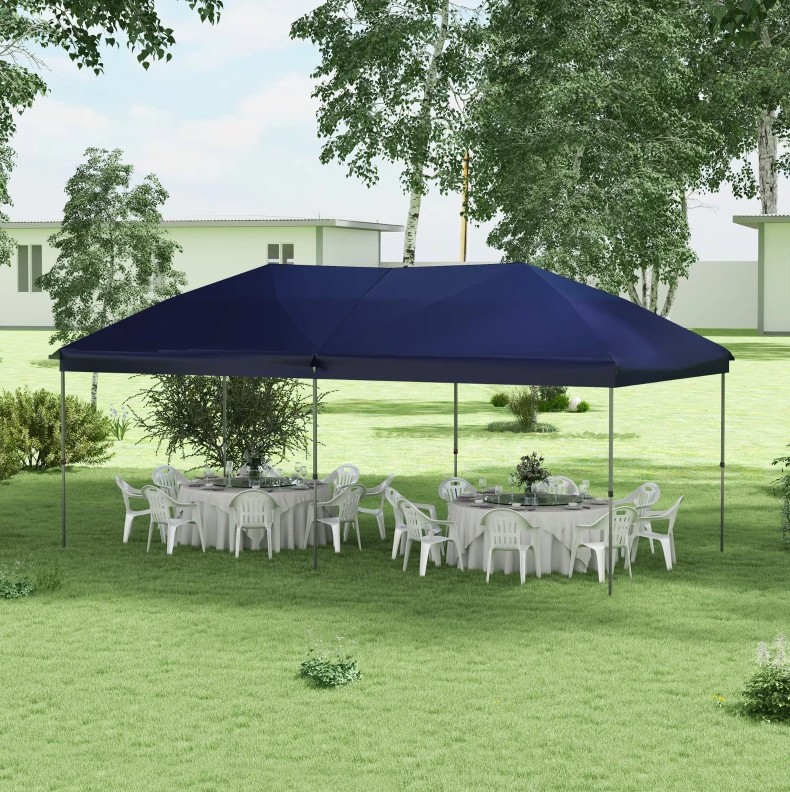 Outsunny 10 x 19 Foot Easy-Up Steel Frame Pop Up Canopy