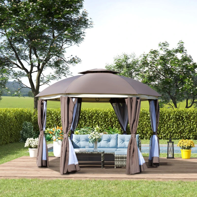Outsunny 12 Foot Round Outdoor Gazebo