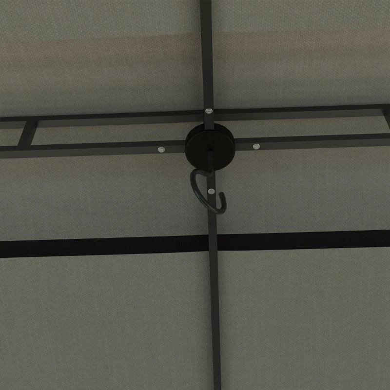 Outsunny 10 x 20 Foot Beige Outdoor Gazebo with Netting