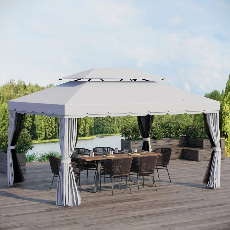 Outsunny 10 x 13 Foot Aluminum Patio Gazebo