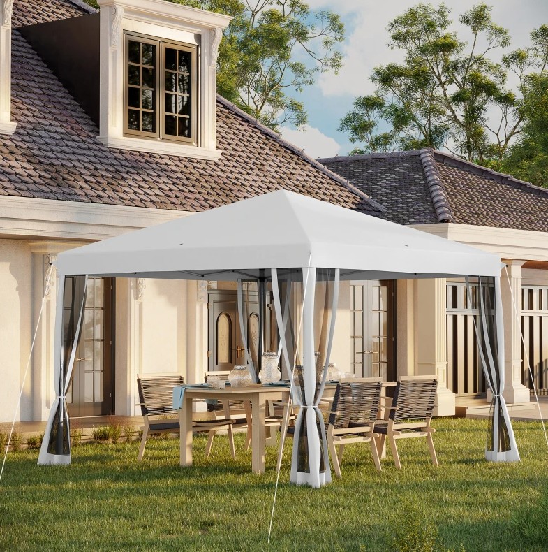 Outsunny 10 x 10 Foot Pop Up Canopy Tent