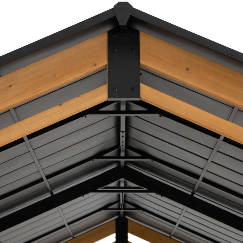 Sunjoy 20 x 11 Foot Hanover Cedar Carport and Gazebo