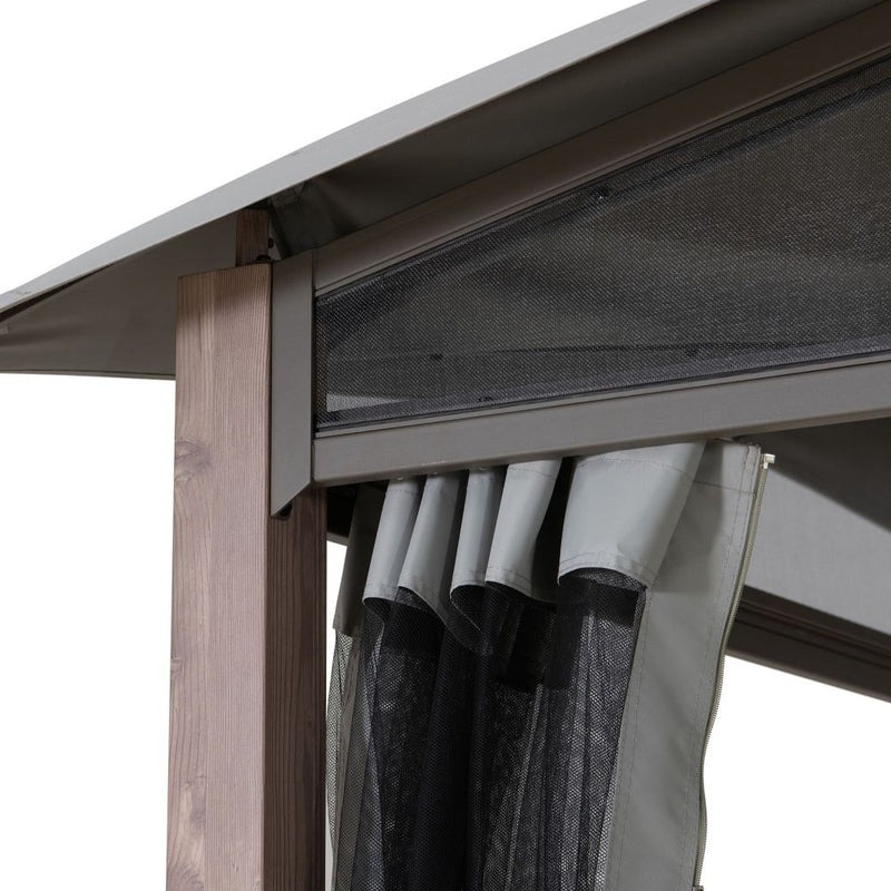 Sunjoy 12 x 12 Foot Hillsdale Soft-Top Gazebo with Counterweights