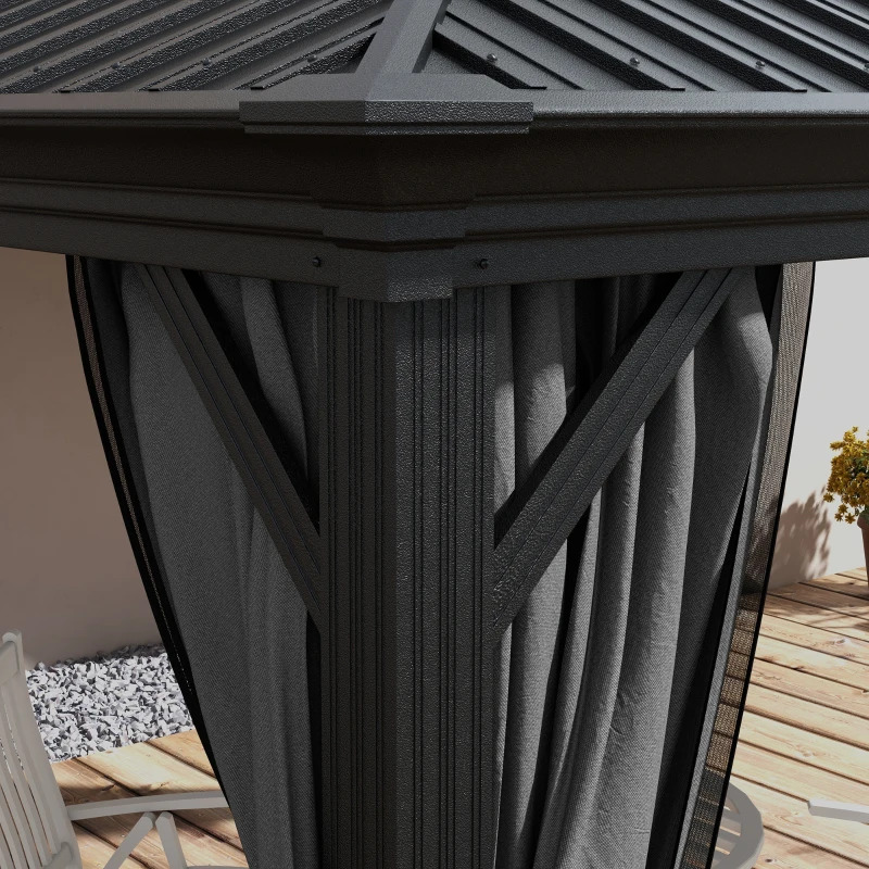 Outsunny 10 x 10 Hardtop Pavilion Gazebo