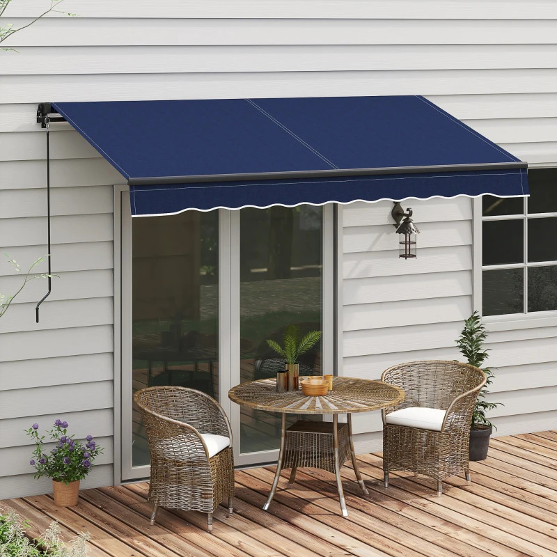 Outsunny 10 x 8 Foot Retractable Sunshade Awning