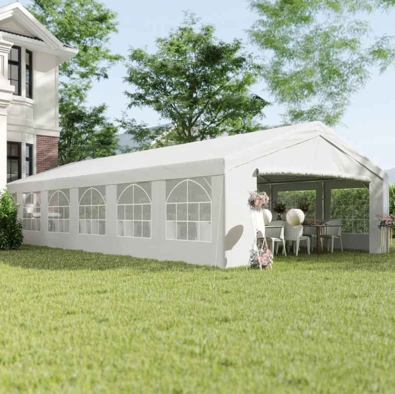 Outsunny 20 x 40 Foot Heavy Duty Outdoor Party Tent with Removable Sidewalls