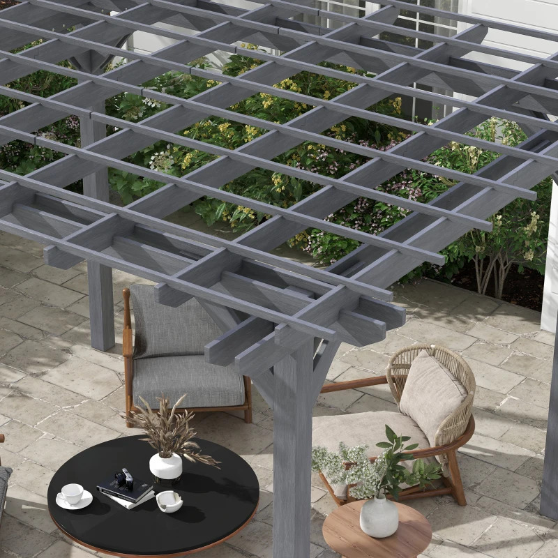 Outsunny 12 x 10 Foot Wooden Pergola