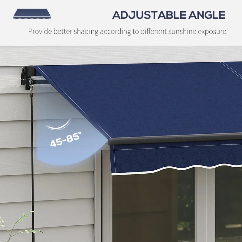 Outsunny 8 x 6 1/2 Foot Retractable Sunshade Awning