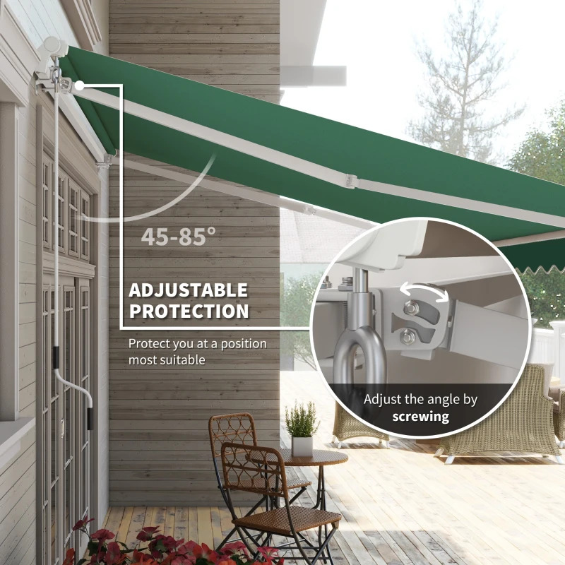 Outsunny 12 x 10 Foot Retractable Awning