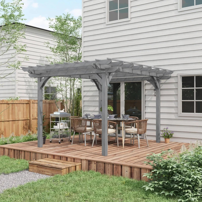 Outsunny 12 x 10 Foot Wooden Pergola