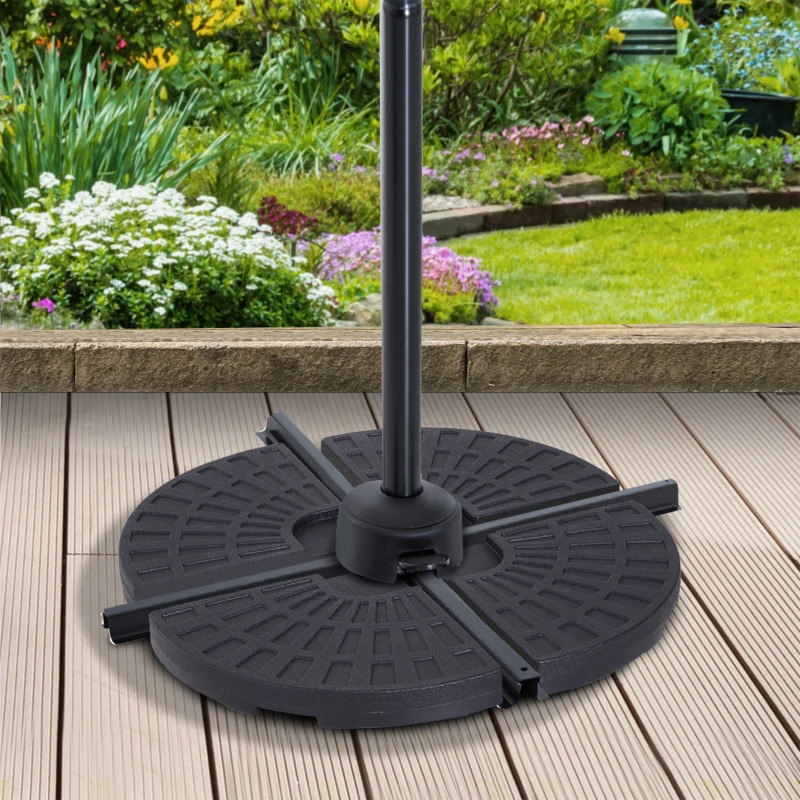 Outsunny 4 Piece Fillable Weighted Base for Offset Umbrellas