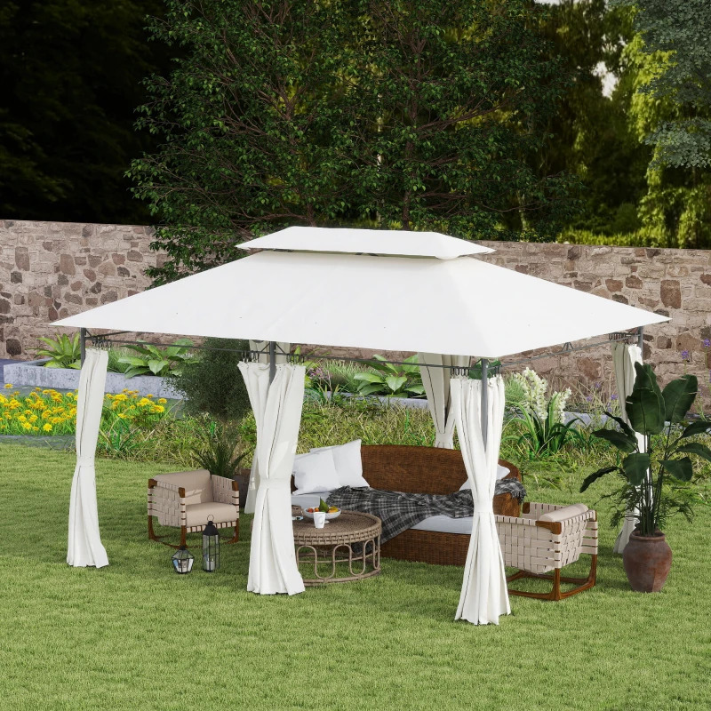 Outsunny 10 x 13 Foot Double Roof Patio Gazebo