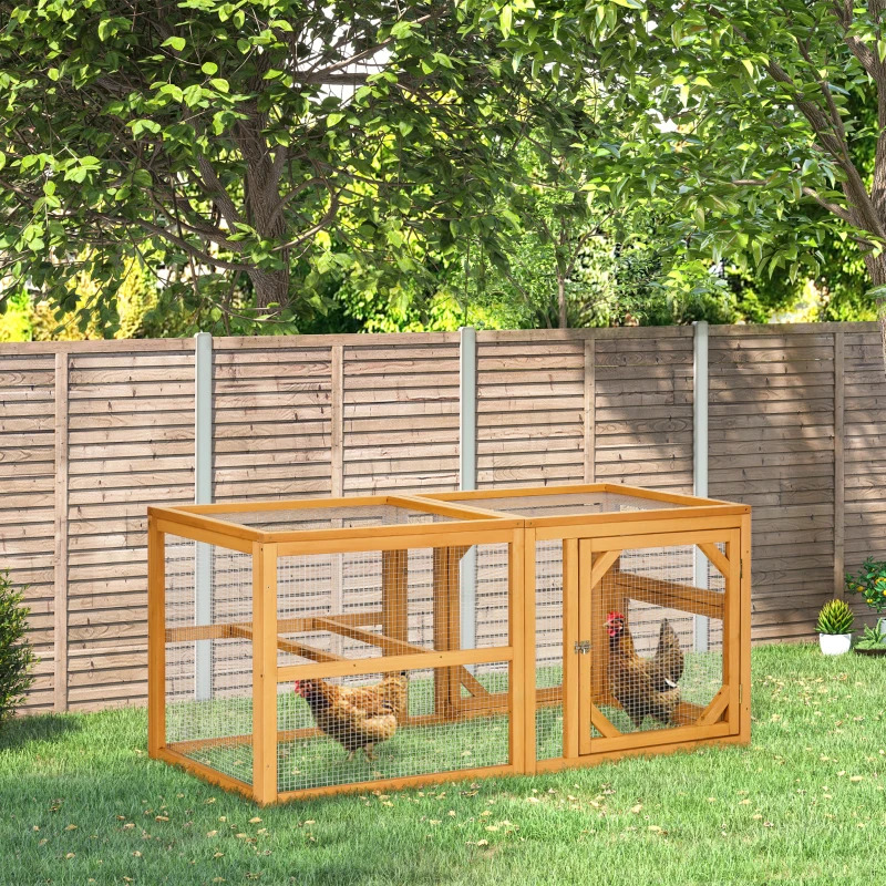 PawHut 55 Inch Wooden Chicken Coop Add-on Expansion