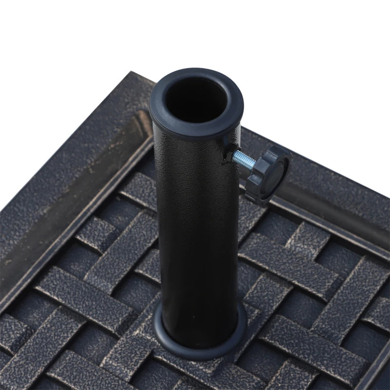 Outsunny 20 Pound Decorative Square Bronze Resin Umbrella Stand Base