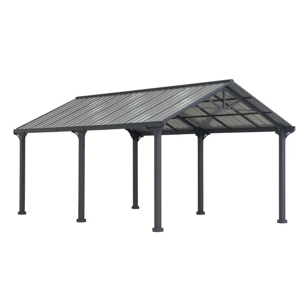 Sunjoy 20 x 12 Foot Pritchard Gable Roof Steel Carport